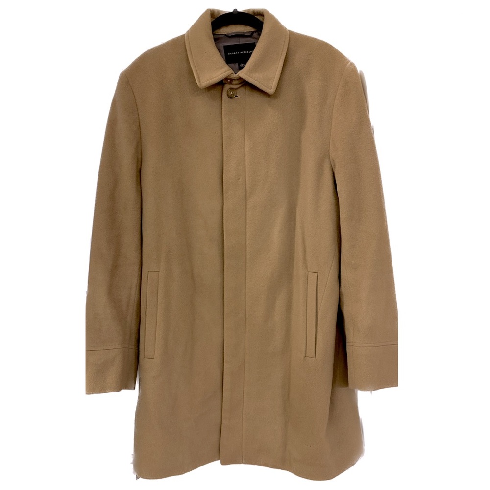 Tan Men’s Banana Republic Wool/Cashmere Blend Peacoat